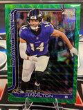 2025 Topps Chrome #29 Kyle Hamilton Green Wave Refractor #/99