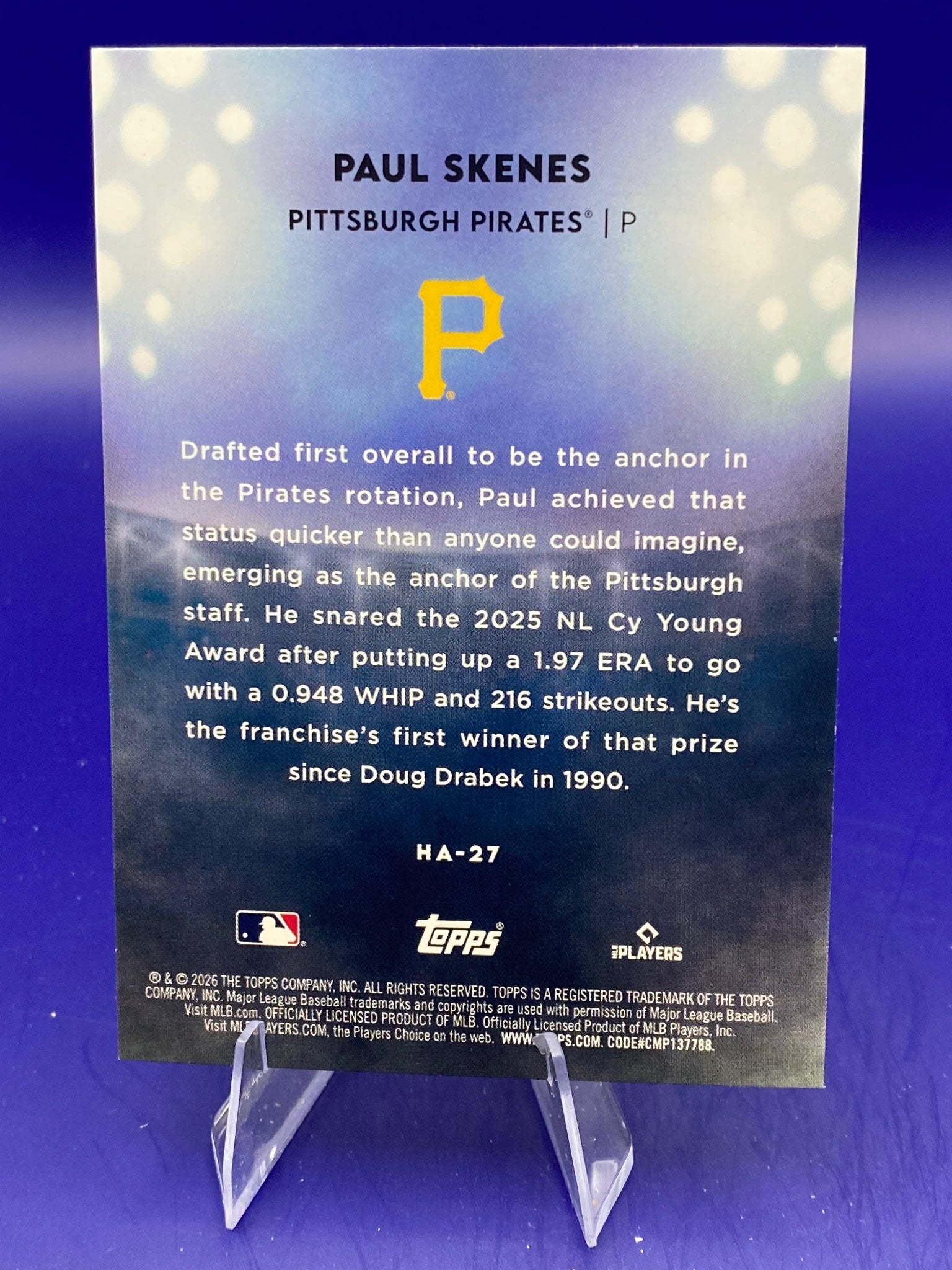 2026 Topps #HA-27 Paul Skenes Home Field Advantage
