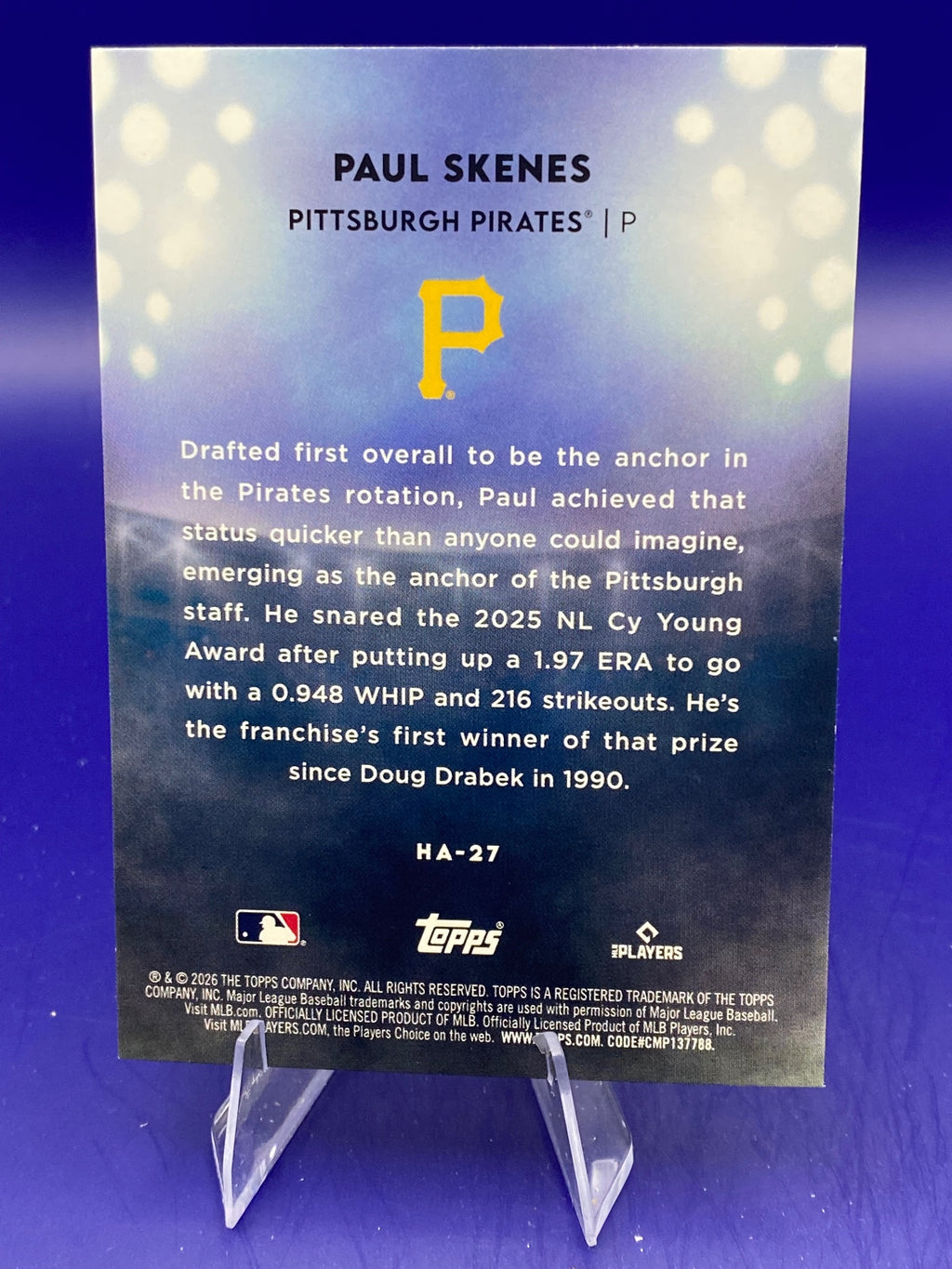 2026 Topps #HA-27 Paul Skenes Home Field Advantage