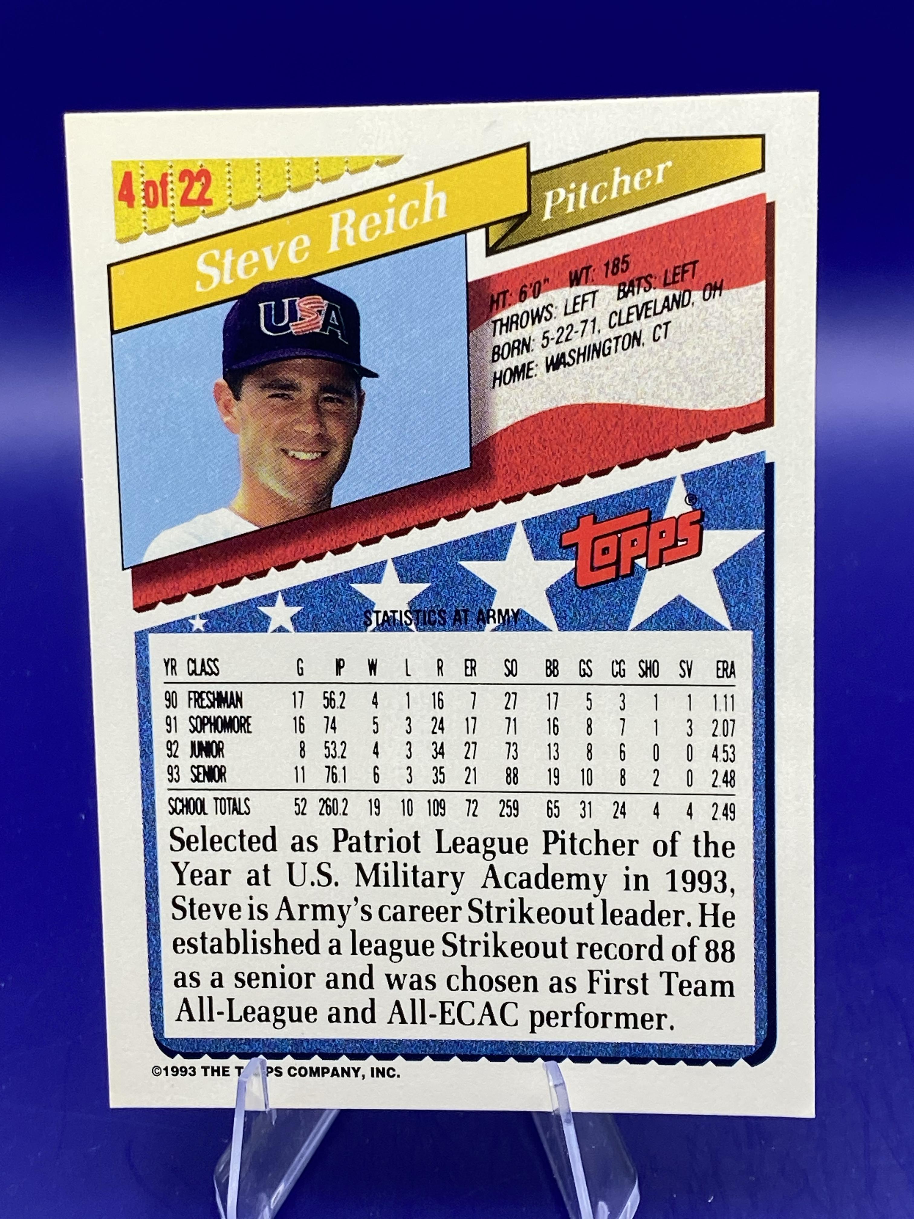 1993 Topps Bazooka Team USA #4 Steve Reich