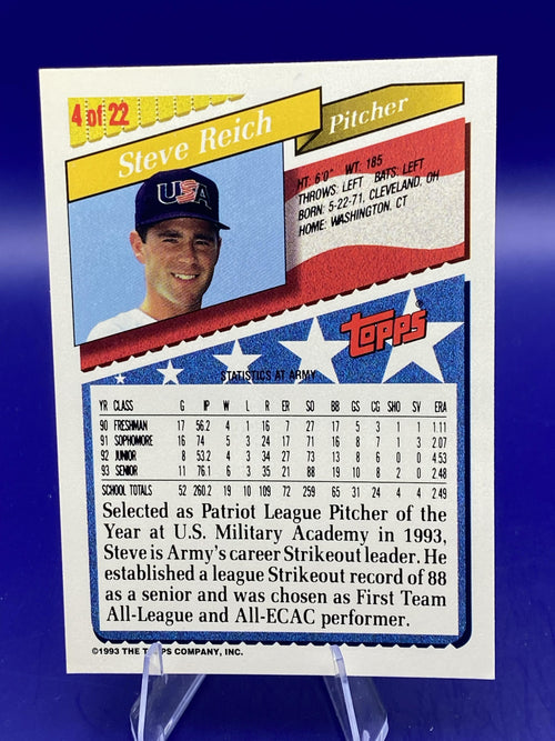 1993 Topps Bazooka Team USA #4 Steve Reich